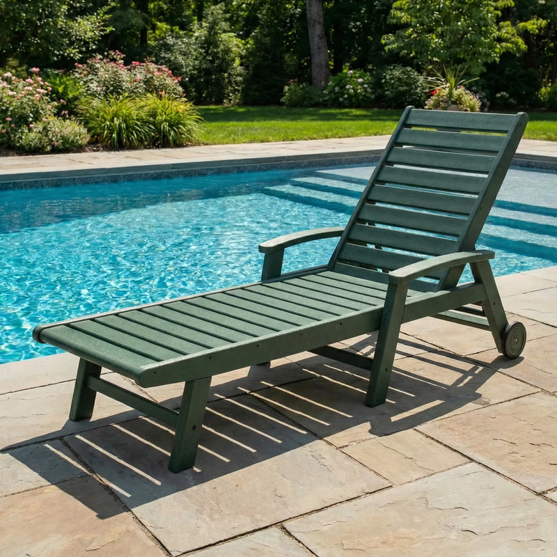 Picture of Signature Chaise Lounge W/ Wheels in Green