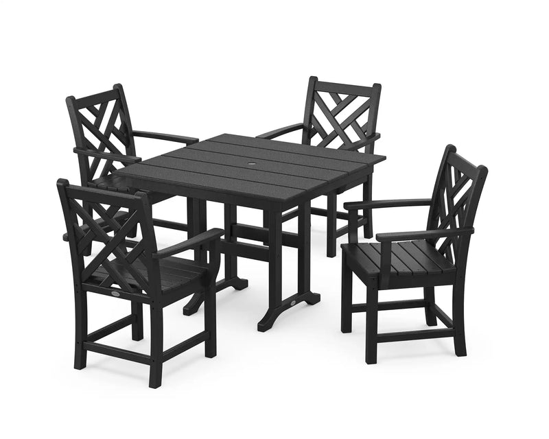 Chippendale 5 Piece Farmhouse Dining Set - The Great Escape