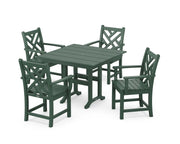 Chippendale 5 Piece Farmhouse Dining Set - The Great Escape