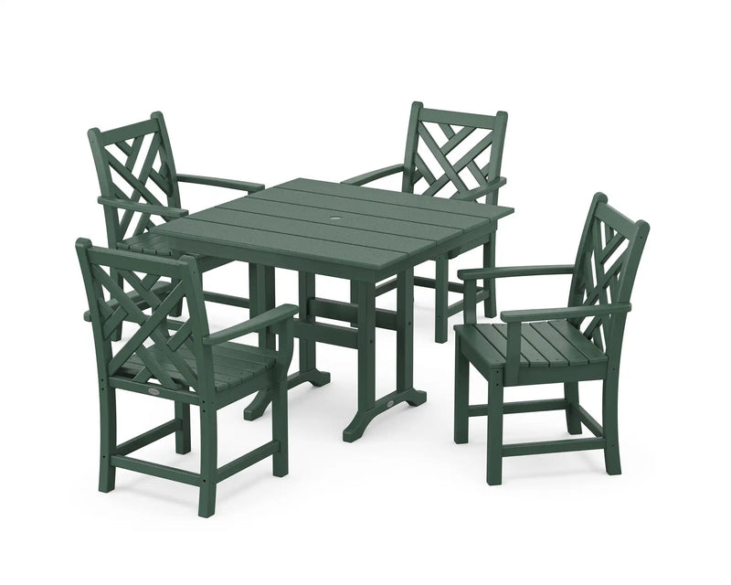 Chippendale 5 Piece Farmhouse Dining Set - The Great Escape