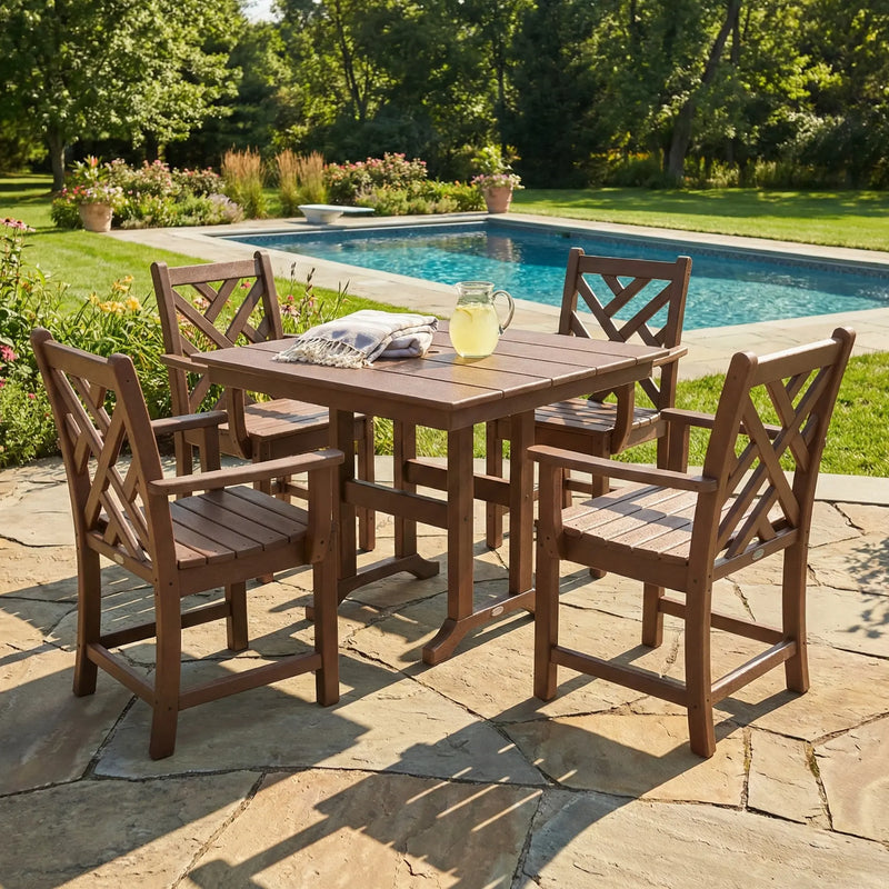 Chippendale 5 Piece Farmhouse Dining Set - The Great Escape