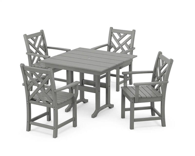 Chippendale 5 Piece Farmhouse Dining Set - The Great Escape