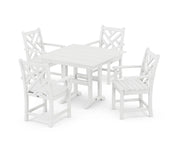 Chippendale 5 Piece Farmhouse Dining Set - The Great Escape
