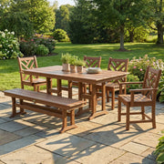 Chippendale 6 Piece Farmhouse Dining Set - The Great Escape