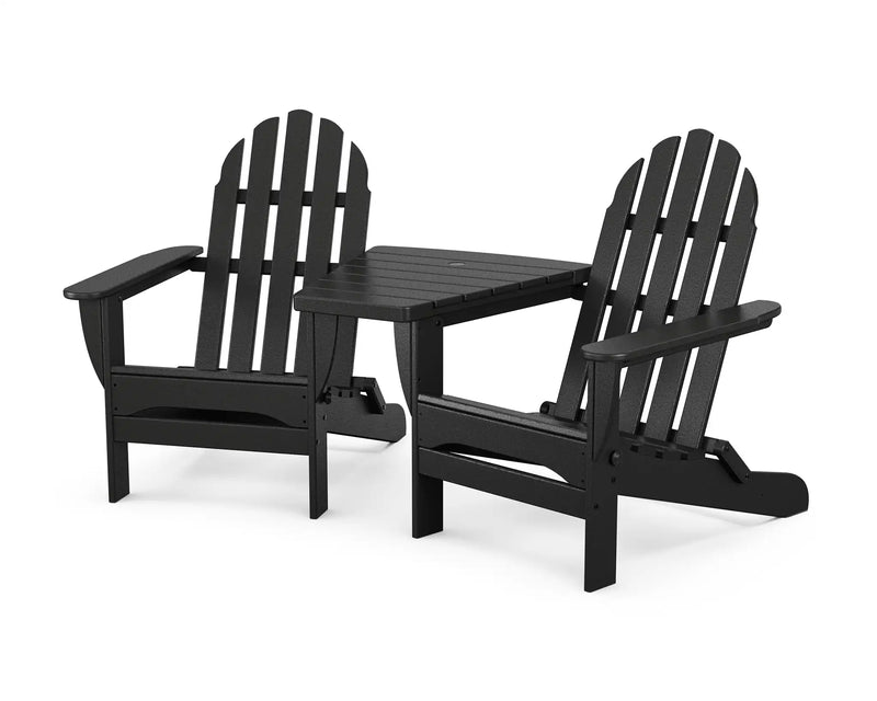 Classic Folding Adirondacks W/ Angled Connecting Table - The Great Escape