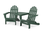 Classic Folding Adirondacks W/ Angled Connecting Table - The Great Escape