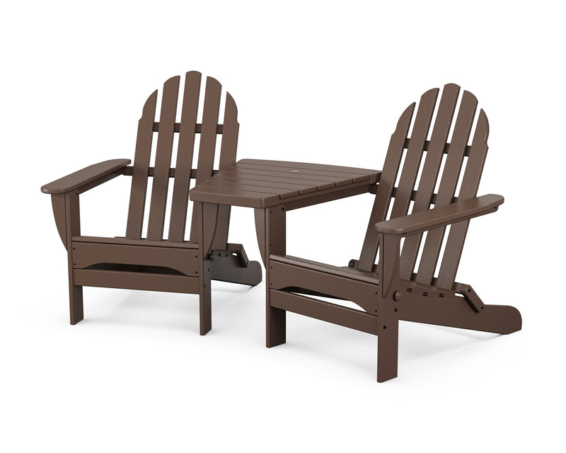 Classic Folding Adirondacks W/ Angled Connecting Table - The Great Escape