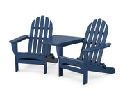 Classic Folding Adirondacks W/ Angled Connecting Table - The Great Escape