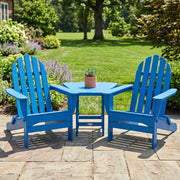 Classic Folding Adirondacks W/ Angled Connecting Table - The Great Escape