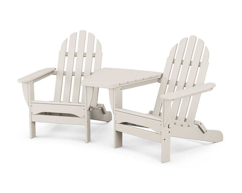 Classic Folding Adirondacks W/ Angled Connecting Table - The Great Escape