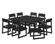 Edge 9 Piece Farmhouse Trestle Dining Set - The Great Escape