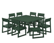 Edge 9 Piece Farmhouse Trestle Dining Set - The Great Escape