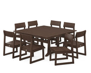 Edge 9 Piece Farmhouse Trestle Dining Set - The Great Escape