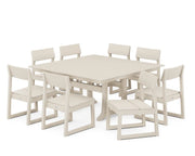 Edge 9 Piece Farmhouse Trestle Dining Set - The Great Escape