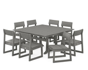 Edge 9 Piece Farmhouse Trestle Dining Set - The Great Escape