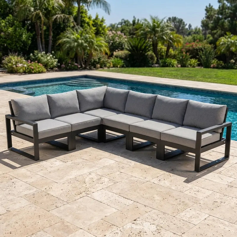 Picture of Edge 6 Piece Modular Seating Set in Black