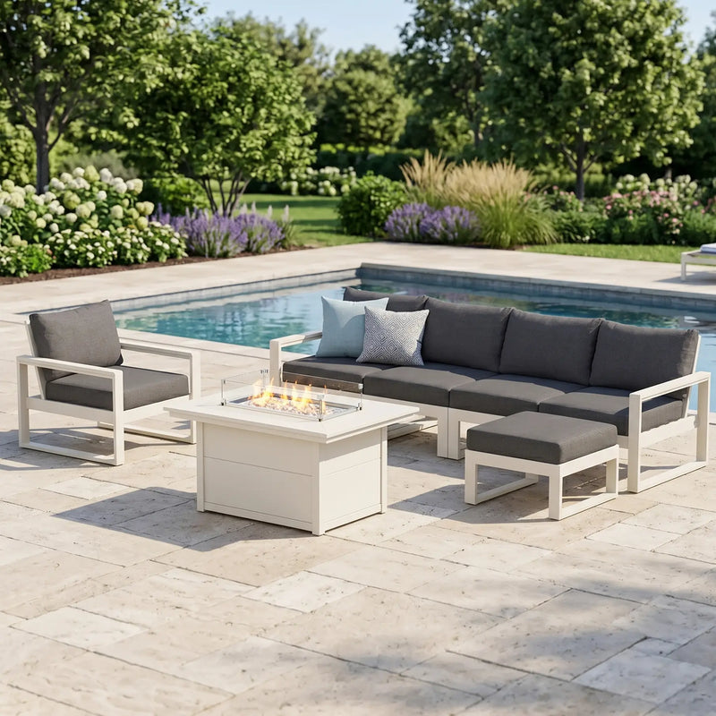 Picture of Edge Sectional Lounge and Fire Pit Set in Sand