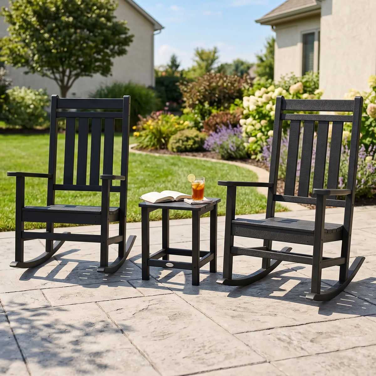 Estate 3 Piece Rocking Chair Set W/ Long Island Side Table — The Great ...