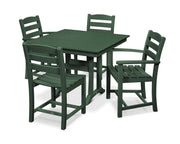 La Casa Café 5 Piece Farmhouse Dining Set W/ Trestle Legs - The Great Escape