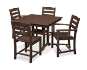 La Casa Café 5 Piece Farmhouse Dining Set W/ Trestle Legs - The Great Escape