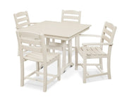 La Casa Café 5 Piece Farmhouse Dining Set W/ Trestle Legs - The Great Escape