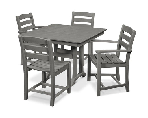 La Casa Café 5 Piece Farmhouse Dining Set W/ Trestle Legs - The Great Escape
