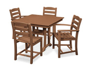 La Casa Café 5 Piece Farmhouse Dining Set W/ Trestle Legs - The Great Escape