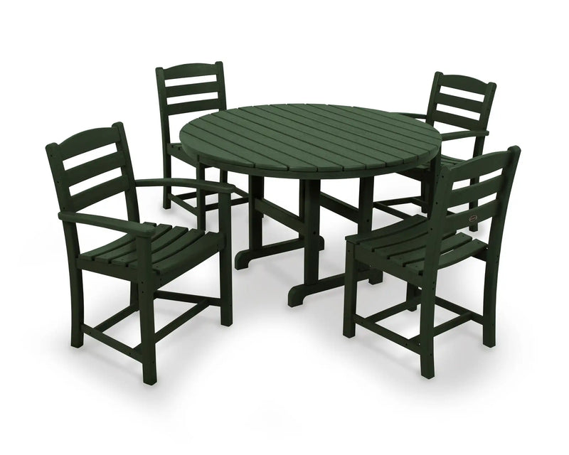 La Casa Café 5 Piece Round Farmhouse Dining Set - The Great Escape
