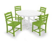 La Casa Café 5 Piece Round Farmhouse Dining Set - The Great Escape