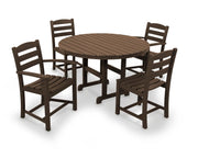 La Casa Café 5 Piece Round Farmhouse Dining Set - The Great Escape