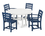 La Casa Café 5 Piece Round Farmhouse Dining Set - The Great Escape
