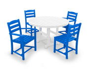 La Casa Café 5 Piece Round Farmhouse Dining Set - The Great Escape