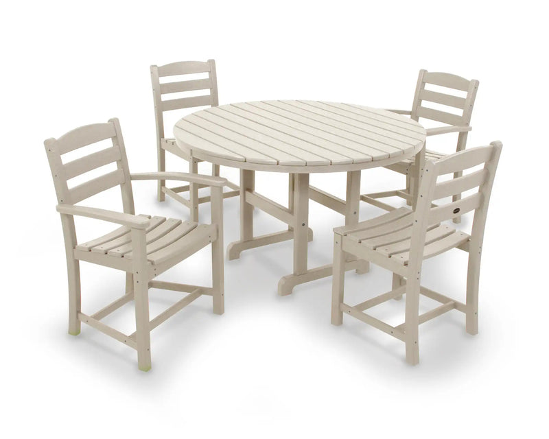 La Casa Café 5 Piece Round Farmhouse Dining Set - The Great Escape
