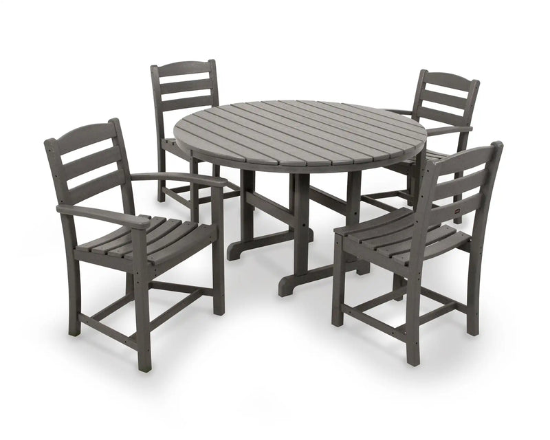 La Casa Café 5 Piece Round Farmhouse Dining Set - The Great Escape