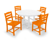 La Casa Café 5 Piece Round Farmhouse Dining Set - The Great Escape