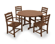 La Casa Café 5 Piece Round Farmhouse Dining Set - The Great Escape