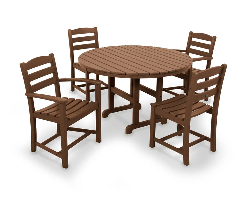 La Casa Café 5 Piece Round Farmhouse Dining Set - The Great Escape