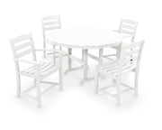 La Casa Café 5 Piece Round Farmhouse Dining Set - The Great Escape