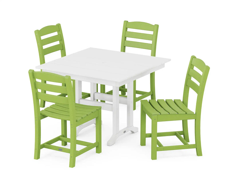 La Casa Café 5 Piece Side Chair Farmhouse Dining Set - The Great Escape