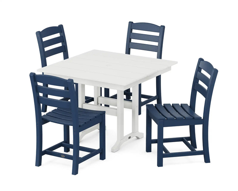 La Casa Café 5 Piece Side Chair Farmhouse Dining Set - The Great Escape