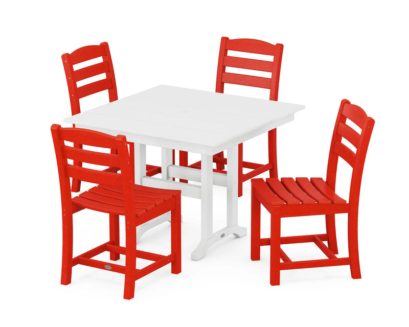 La Casa Café 5 Piece Side Chair Farmhouse Dining Set - The Great Escape