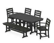 La Casa Café 6 Piece Dining Set W/ Bench - The Great Escape