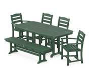 La Casa Café 6 Piece Dining Set W/ Bench - The Great Escape