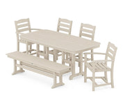 La Casa Café 6 Piece Dining Set W/ Bench - The Great Escape