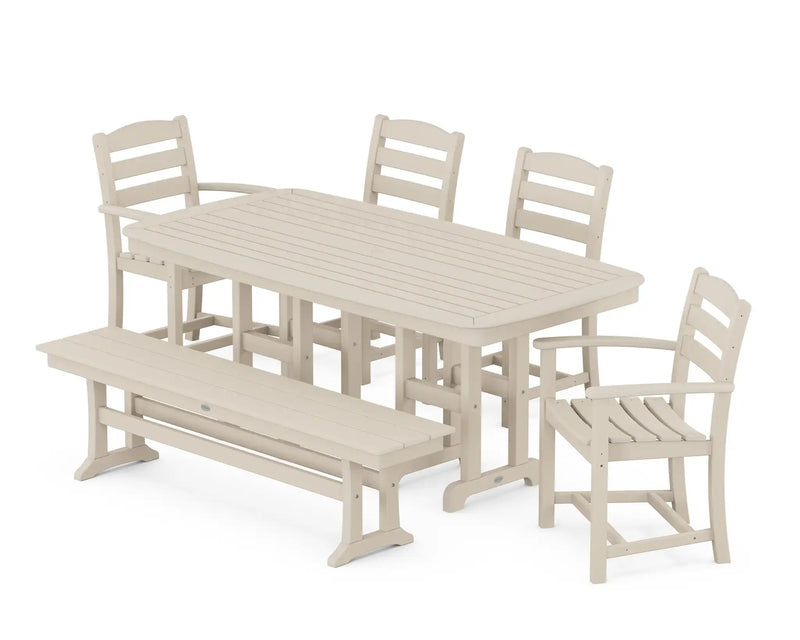 La Casa Café 6 Piece Dining Set W/ Bench - The Great Escape