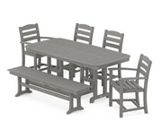 La Casa Café 6 Piece Dining Set W/ Bench - The Great Escape