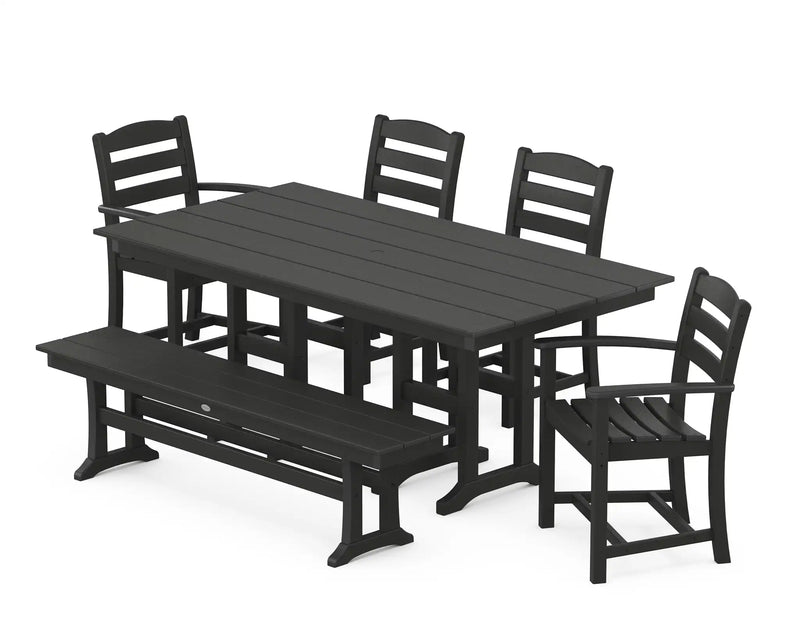 La Casa Café 6 Piece Farmhouse Dining Set - The Great Escape