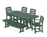 La Casa Café 6 Piece Farmhouse Dining Set - The Great Escape