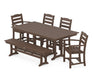 La Casa Café 6 Piece Farmhouse Dining Set - The Great Escape