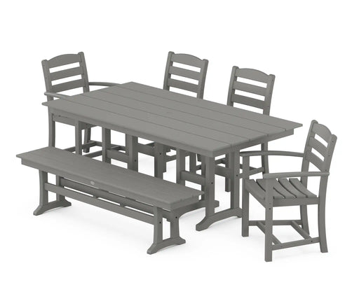 La Casa Café 6 Piece Farmhouse Dining Set - The Great Escape